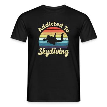 Skydiving Skydivers - Men's T-Shirt - black - Front - AI Model Male 178 light (178cm)
