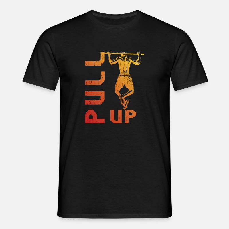 Gradient pull-up silhouette - Men's T-Shirt - black