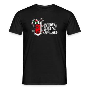 Christmas, Have yourself a bloody mary Christmas - Men's T-Shirt - black - Front - AI Model Male 178 light (178cm)