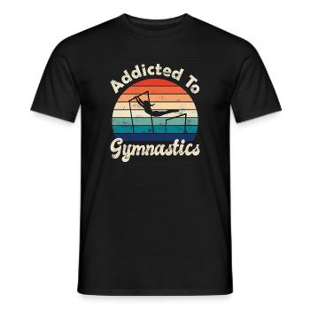 Artistic gymnastics Gymnastics - Men's T-Shirt - black - Front - AI Model Male 178 light (178cm)