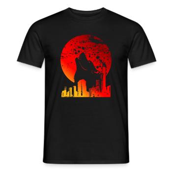 | LUNE DE SANG CADEAUX DE PLEINE LUNE ROUGE - T-shirt homme - noir - Devant - AI Model Male 178 light (178cm)