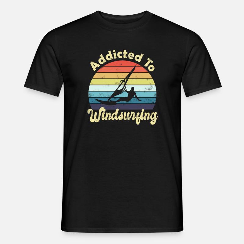 Windsurfen Windsurfer - Männer T-Shirt - Schwarz