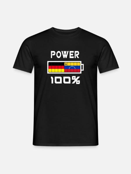 Germany and Venezuela Power 100% - Men's T-Shirt - black