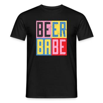 Beer Babe - Men's T-Shirt - black - Front - AI Model Male 178 light (178cm)