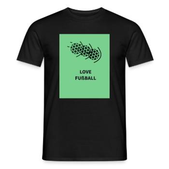 Football Passion Motif - Men's T-Shirt - black - Front - AI Model Male 178 light (178cm)