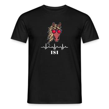 Cool Horses Saying Icelandic Horses Stallion Horse Fan - Men's T-Shirt - black - Front - AI Model Male 178 light (178cm)