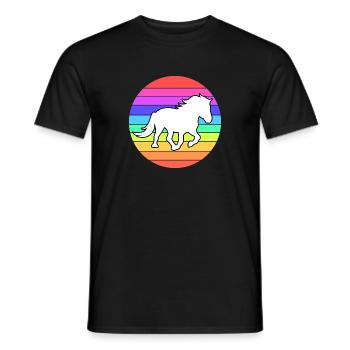 Chevaux Cheval Fou Haflinger Galop Chevaux islandais - T-shirt homme - noir - Devant - AI Model Male 178 light (178cm)