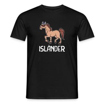 Horse fan Horse love Icelandic horses Icelandic horses - Men's T-Shirt - black - Front - AI Model Male 178 light (178cm)
