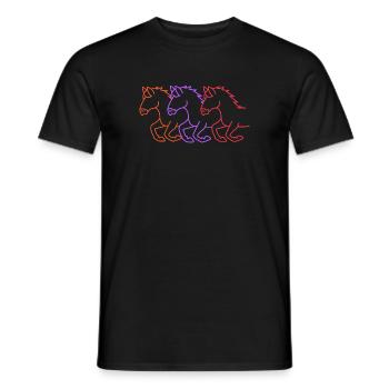 Chevaux Galop Chevaux islandais Mare Trot Équitation - T-shirt homme - noir - Devant - AI Model Male 178 light (178cm)