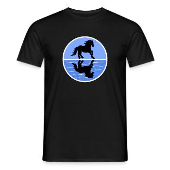 Cool Haflinger Pferde Islandpferde Pferdenarr - Männer T-Shirt - Schwarz - Vorne - AI Model Male 178 light (178cm)