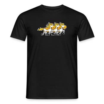 Poulains Chevaux Amour Du cheval Fou de cheval Chevaux islandais - T-shirt homme - noir - Devant - AI Model Male 178 light (178cm)
