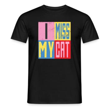 Mon chat me manque - T-shirt homme - noir - Devant - AI Model Male 178 light (178cm)