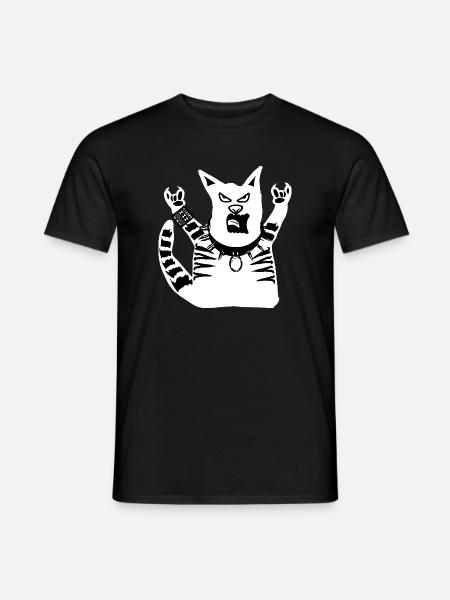 Böse Katze - Männer T-Shirt - Schwarz
