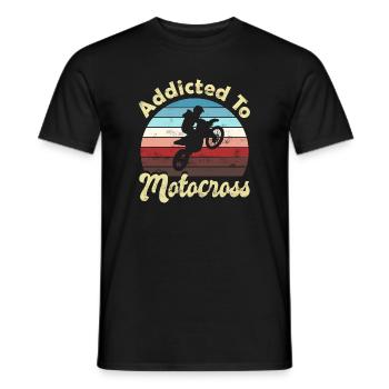 Motocross - Men's T-Shirt - black - Front - AI Model Male 178 light (178cm)