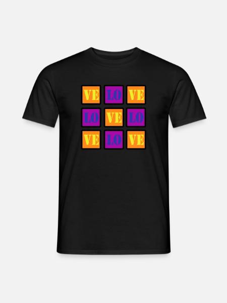 VELO LOVE LOVE VÉLO VÉLO CADEAU - T-shirt homme - noir