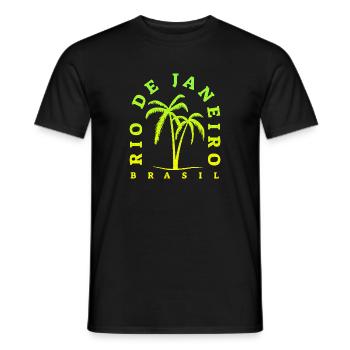 Rio Palm Neon Brasil - Men's T-Shirt - black - Front - AI Model Male 178 light (178cm)