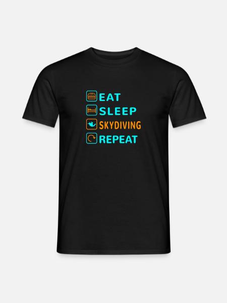 Eat. Sleep. Skydiving. Repeat Design - Men's T-Shirt - black