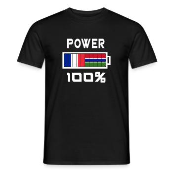 Gambia und Frankreich ernähren sich - Männer T-Shirt - Schwarz - Vorne - AI Model Male 178 light (178cm)