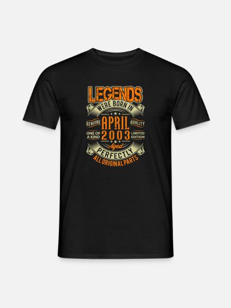 2003 April Birthday Legend - Men's T-Shirt - black