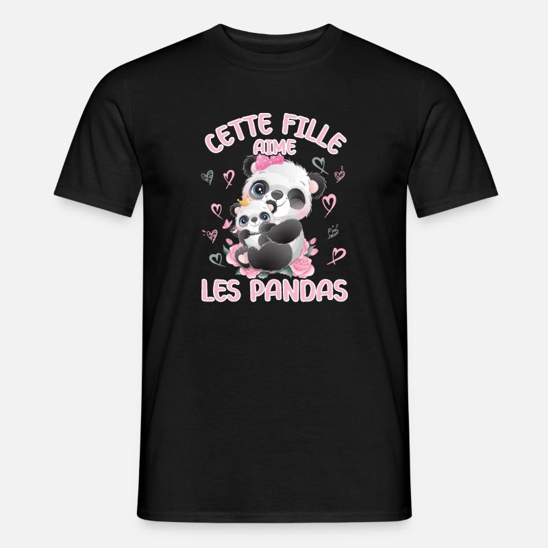 Dieses Mädchen Liebt Pandas - Männer T-Shirt - Schwarz
