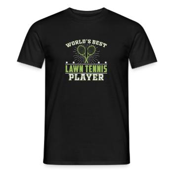 Weltweit bester lustiger Tennissportler für einen - Männer T-Shirt - Schwarz - Vorne - AI Model Male 178 light (178cm)