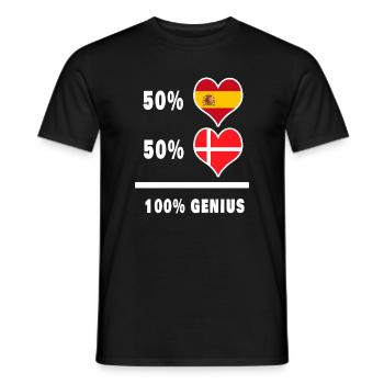 Le Danemark et l'Espagne génie / cadeau - T-shirt homme - noir - Devant - AI Model Male 178 light (178cm)