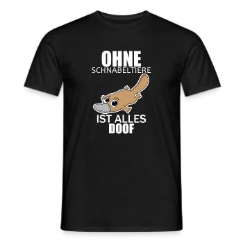 Schnabeltier - Männer T-Shirt - Schwarz - Vorne - AI Model Male 178 light (178cm)