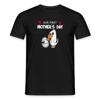 Cadeau de fête des mères - Notre première fête des mères - T-shirt homme - noir - Devant - AI Model Male 178 light (178cm)