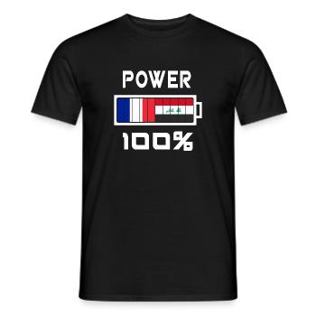 Irak und Frankreich sind an der Macht - Männer T-Shirt - Schwarz - Vorne - AI Model Male 178 light (178cm)