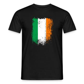 Irische Trikolore Flagge - Männer T-Shirt - Schwarz - Vorne - AI Model Male 178 light (178cm)