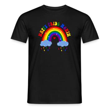 Happy Pride Month LGBT Rainbow - Men's T-Shirt - black - Front - AI Model Male 178 light (178cm)