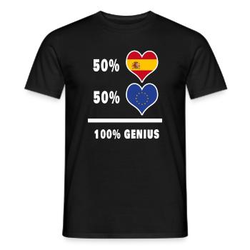 L'Europe et l'Espagne génie / cadeau - T-shirt homme - noir - Devant - AI Model Male 178 light (178cm)