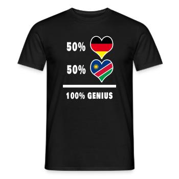 Germany and Namibia 100% Ingenious / Gift - Men's T-Shirt - black - Front - AI Model Male 178 light (178cm)