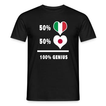 Italien und Japan genial / Geschenk - Männer T-Shirt - Schwarz - Vorne - AI Model Male 178 light (178cm)