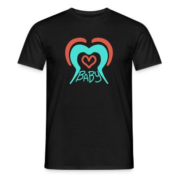 Bébé - T-shirt homme - noir - Devant - AI Model Male 178 light (178cm)
