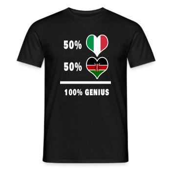 Italien und Kenia genial / Geschenk - Männer T-Shirt - Schwarz - Vorne - AI Model Male 178 light (178cm)
