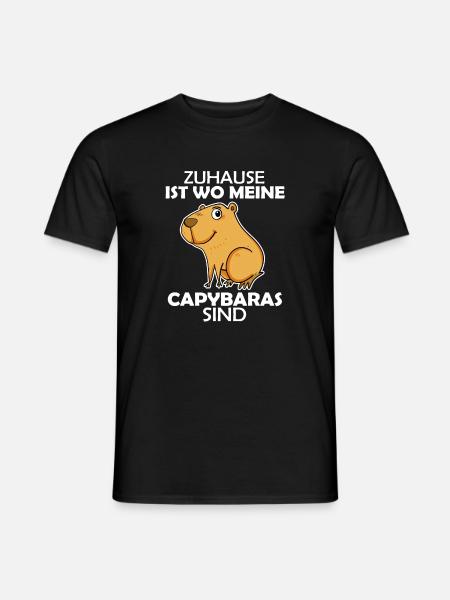 Capybara Wasserschwein - Männer T-Shirt - Schwarz