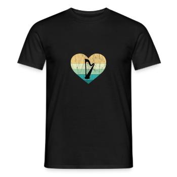 Ireland - I love Irish harp - Men's T-Shirt - black - Front - AI Model Male 178 light (178cm)