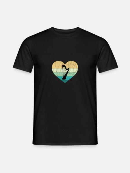 Irland - Ich liebe irische Harfe - Männer T-Shirt - Schwarz