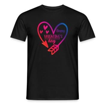 joyeux t-shirt Saint-Valentin Saint-Valentin - T-shirt homme - noir - Devant - AI Model Male 178 light (178cm)
