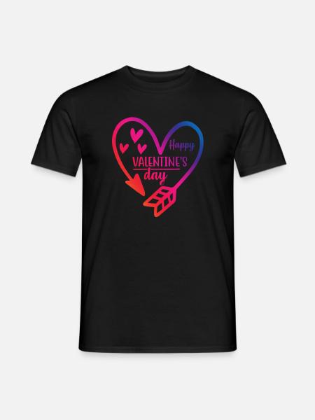 joyeux t-shirt Saint-Valentin Saint-Valentin - T-shirt homme - noir