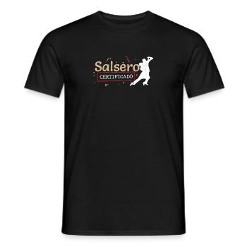 Salsa Certificado Funny Salsa Dancer Latin Dance - Men's T-Shirt - black - Front - AI Model Male 178 light (178cm)