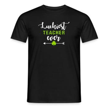 Glücklichster Lehrer aller Zeiten - Männer T-Shirt - Schwarz - Vorne - AI Model Male 178 light (178cm)