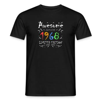 1968 - Born 1968 - Fantastic since 1968 - Men's T-Shirt - black - Front - AI Model Male 178 light (178cm)