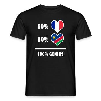 The France and Namibia genius / gift - Men's T-Shirt - black - Front - AI Model Male 178 light (178cm)
