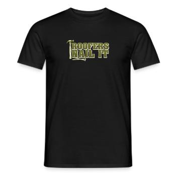 Roofers Nail Funny Roofing Construction For A - Men's T-Shirt - black - Front - AI Model Male 178 light (178cm)