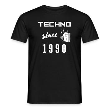 Elektronische Musik, Techno Style, Festivaloutfit - Männer T-Shirt - Schwarz - Vorne - AI Model Male 178 light (178cm)