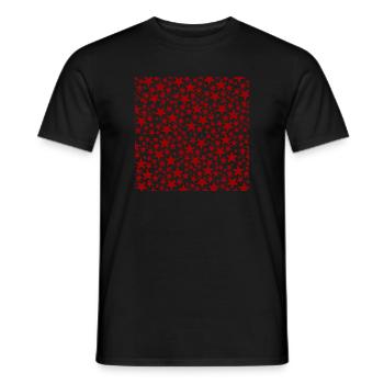 Motif d’étoile rouge sur fond noir - T-shirt homme - noir - Devant - AI Model Male 178 light (178cm)