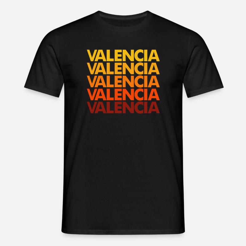 Valencia Gradient Font Stack - Men's T-Shirt - black