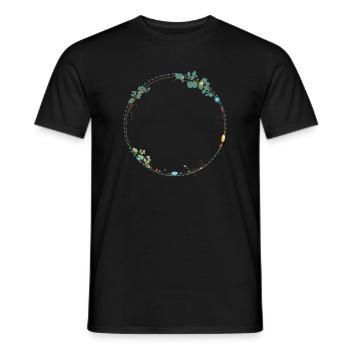 delicate frame made of ethno symbols - Men's T-Shirt - black - Front - AI Model Male 178 light (178cm)